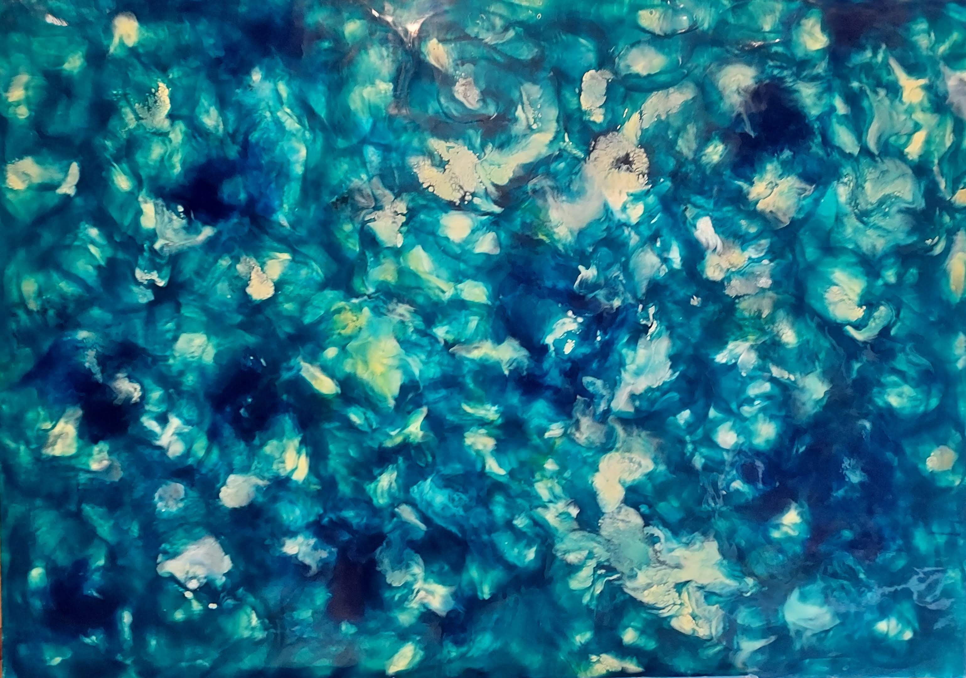 Verdance — encaustic painting by Art Levy