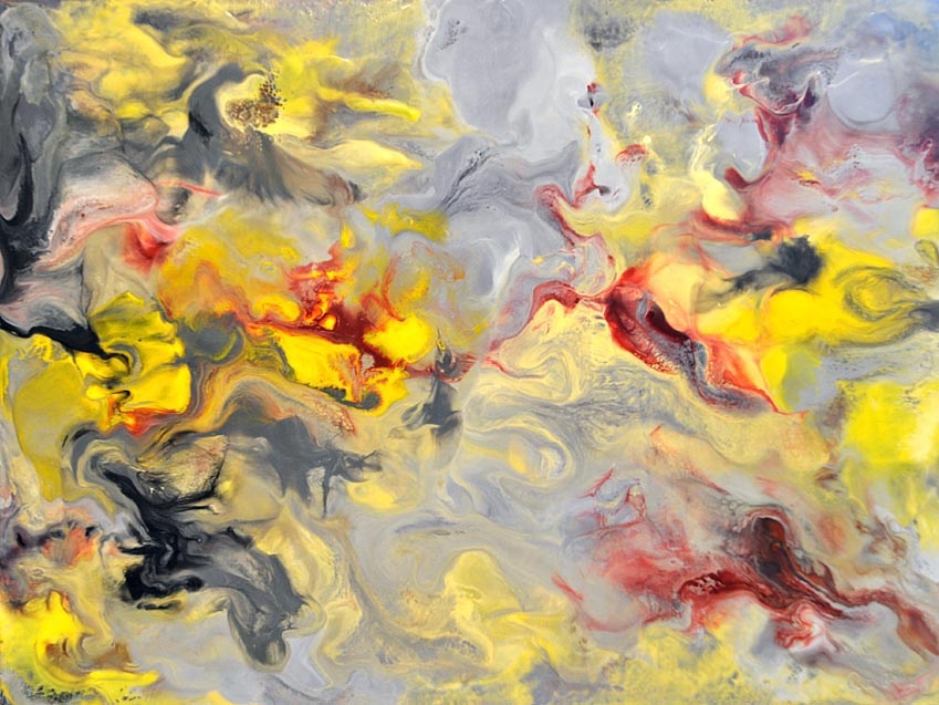 Awakening — encaustic painting by Art Levy