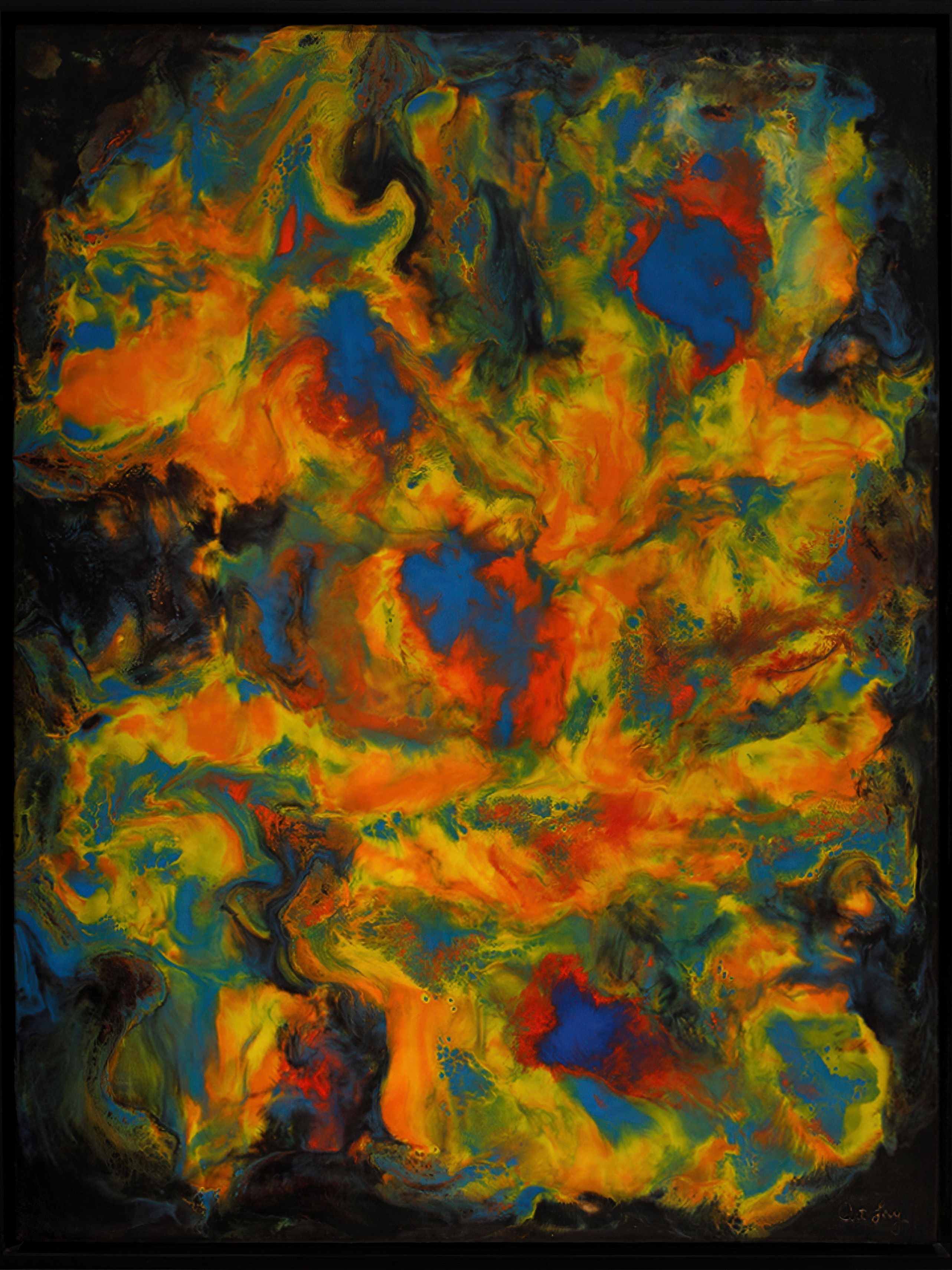 Fury — encaustic painting by Art Levy
