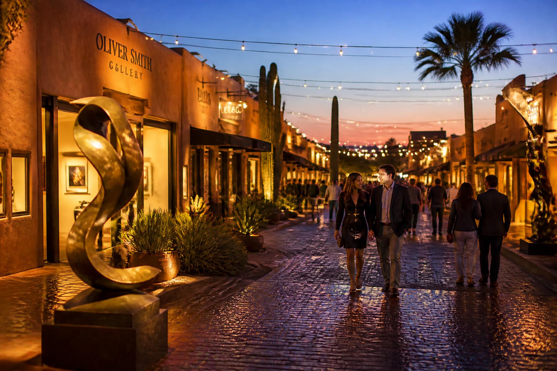 Old Town Scottsdale at twilight