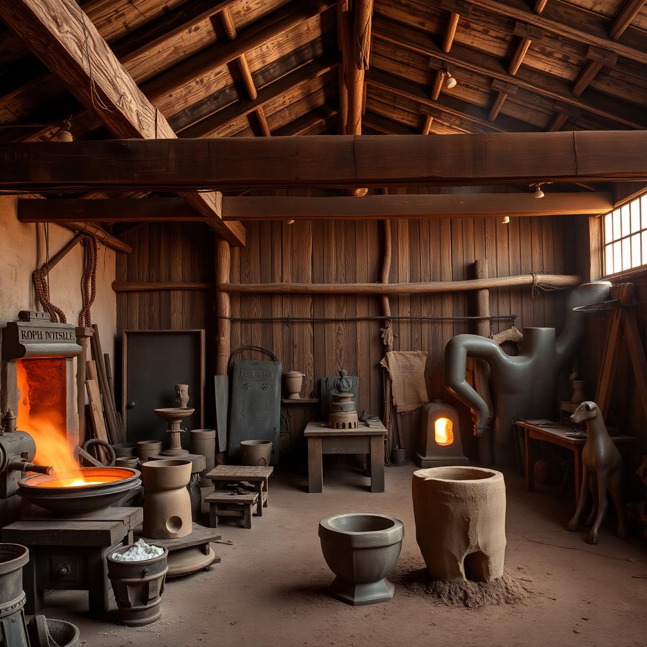Bronze foundry studio in Cave Creek