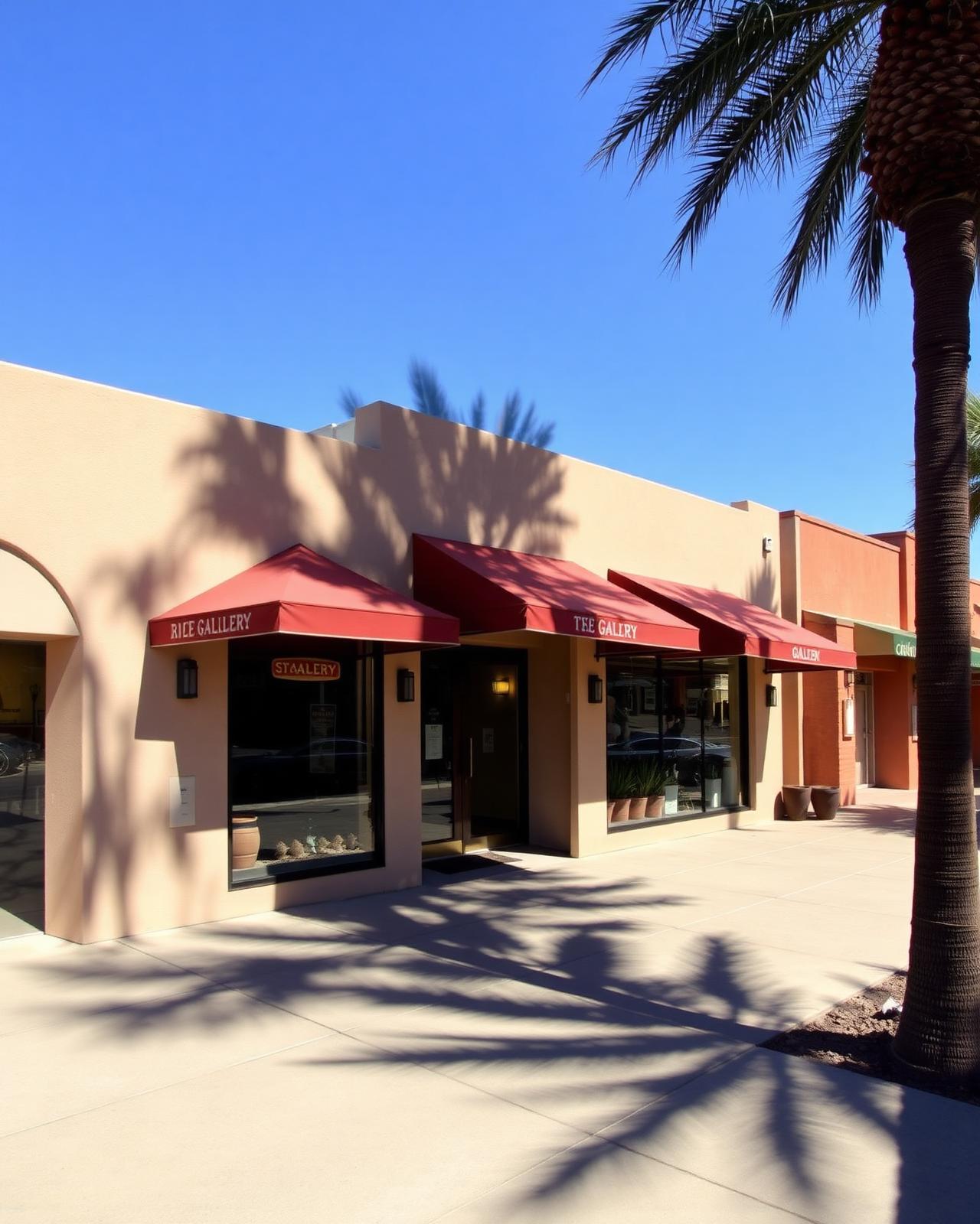 Main Street facade with gallery awnings