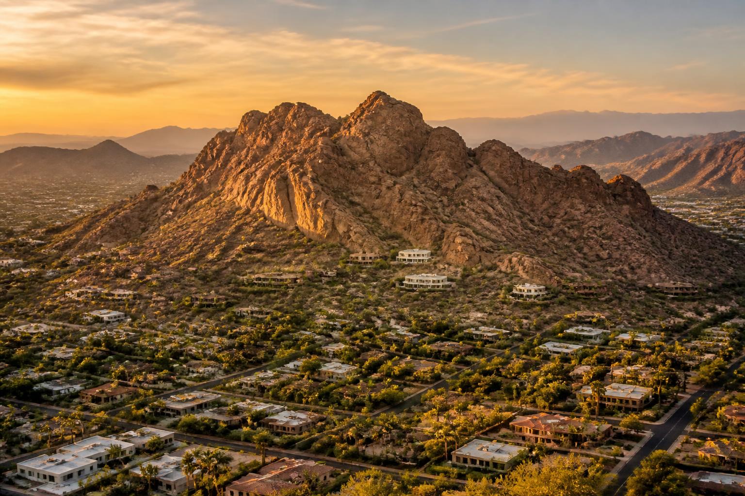 Camelback Mountain at dusk